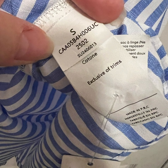 Cupshe Blue and White Button Down Ruffled Mini Sundress NWT - Picture 9 of 11